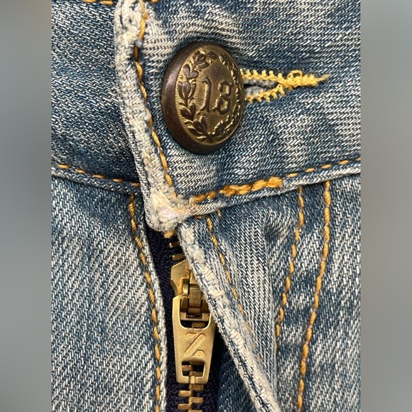 R13 Distressed Washed Paint Splatter jeans size 27 - Picture 6 of 16